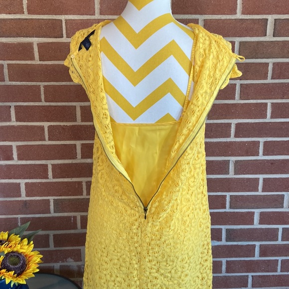 Tommy Hilfiger Sunshine Yellow Lace Dress - Picture 8 of 14